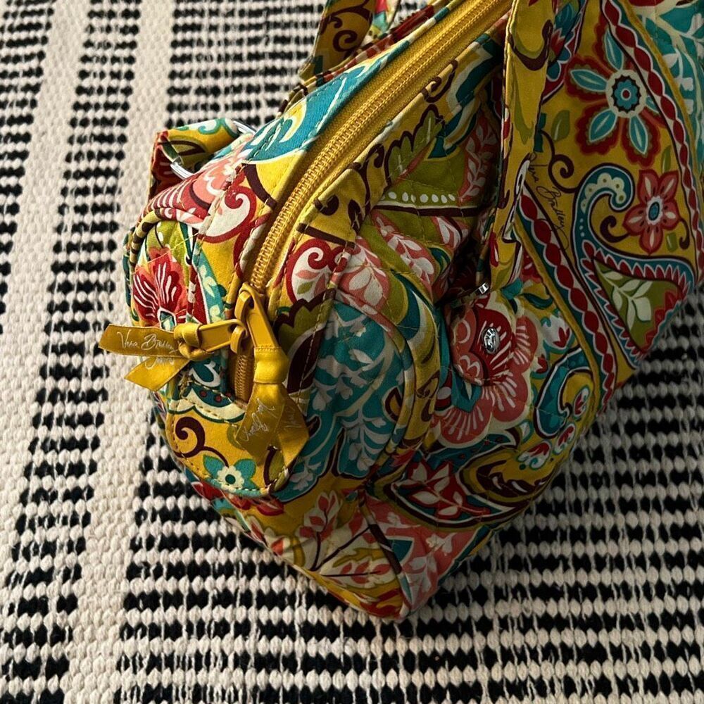 Vera Bradley yellow multicolor duffle bag 12.5”x10” - Picture 4 of 5